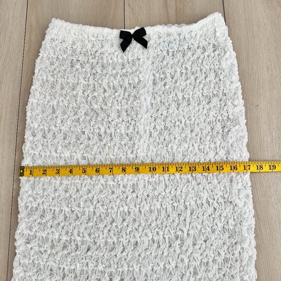 Halden London White Venus Luxury Stretch Bubble Maxi Skirt Size M / Pastel Goth - Picture 8 of 15
